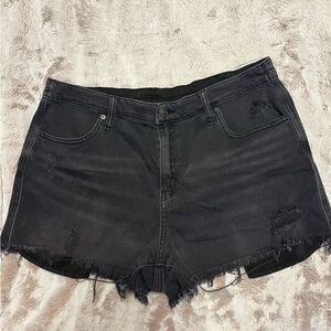 Aerie Black Denim Shorts